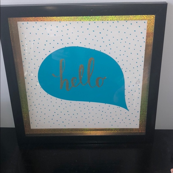 MRL Home Styles Turquoise “Hello” Room Decor - Picture 1 of 3